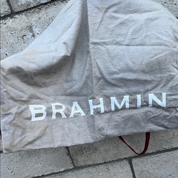 Elegant Brahmin Red Crocodile-Embossed Leather Handbag - Picture 11 of 13